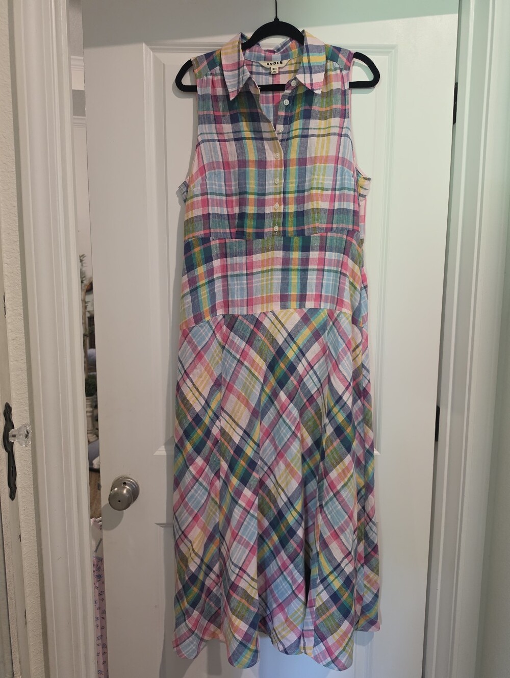Boden Erma Drop Waist Linen Dress - Picture 2 of 5